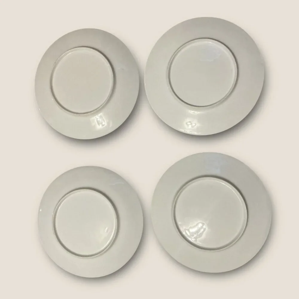 Spring Vintage Rabbit Plate Set Of 4 with Mushroom, Basket and Flower Pot - Picture 6 of 6